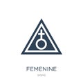 femenine icon in trendy design style. femenine icon isolated on white background. femenine vector icon simple and modern flat