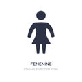 femenine icon on white background. Simple element illustration from Signs concept