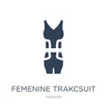 femenine trakcsuit icon in trendy design style. femenine trakcsuit icon isolated on white background. femenine trakcsuit vector