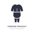 femenine trakcsuit icon on white background. Simple element illustration from Fashion concept