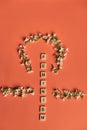 Femenism on wooden alphabet, symbolizing woman gender and equality