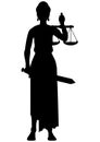 Femida (themis) silhouette