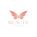Feminine beauty aesthetic butterfly logo design