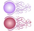 Feminine Circular Web Logos Royalty Free Stock Photo