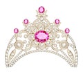 feminine decorative tiara crown with jewels