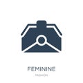 feminine fashion handbag for money icon in trendy design style. feminine fashion handbag for money icon isolated on white Royalty Free Stock Photo