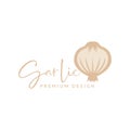 Feminine garlic logo design vector graphic symbol icon sign illustration creative idea