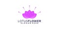 Feminine gradient lotus logo design inspiration