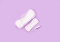 Clean pads for periods, tampon, on a light background. The female period of the period