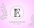 Feminine Letter E Logo with Nature Leaves Texture Design Logo Icon. Creative Beauty Alphabetical Beauty Nature Logo Template Royalty Free Stock Photo