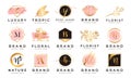 Feminine logo collections template vector Royalty Free Stock Photo