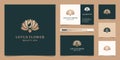 Feminine lotus flower and women face natural symbol for beauty salon, cosmetic, skin care, yoga, hair treatment, and spa. logo Royalty Free Stock Photo