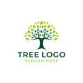 Feminine Modern Tree Logo Illustration Vector Graphic Set