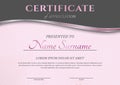 Feminine Pink Certificate Diploma Template