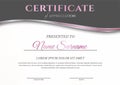 Feminine Pink and White Light Certificate Diploma Template for Woman