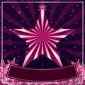 Feminine star card pink Royalty Free Stock Photo