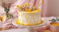 Feminine Taste: Mimosa Cake, Artistic Pastry Creation for a Sweet Event