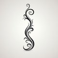 Feminine Tattoo Inspired Calligraphic Design Element