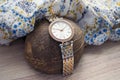 Feminine watch in close Royalty Free Stock Photo