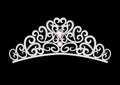 feminine wedding diadem crown on black
