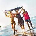 Femininity Girls Summer Beach Vacations Concept Royalty Free Stock Photo