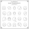 Femininity logo elements.