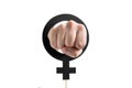 Feminism, girl power or gender equality concept. Royalty Free Stock Photo