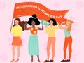 Feminism, girl power, International Women`s Day concept.