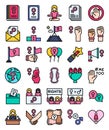 Feminism related filled icon set 2, vector illustration Royalty Free Stock Photo