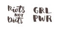 Feminist lettering quotes