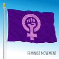 Feminist Movemment flag, vector illiustration Royalty Free Stock Photo