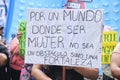 Feminist poster during the 8M women strike in Buenos Aires, Argentina