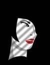 Femme Fatale Behind the Blinds Royalty Free Stock Photo