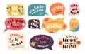 Femme stickers set