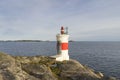 FemÃÂ¶refortet Lighthouse at winter sunset