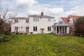 Detached house rear garden with lawn