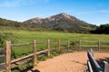 Fence Along Iron Mountain Trail in Poway, California Royalty Free Stock Photo