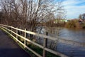 A fence along riverbank of the forty-foot drain. Feb. 2020