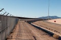 Fence along the U.S. Mexican border in El Paso, Texas Royalty Free Stock Photo