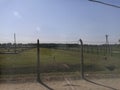 Fence around concentration camp in Auschwitz Birkenau