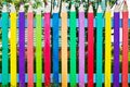 Fence as colorful pencils Royalty Free Stock Photo