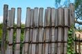 Fence of bamboo poles Royalty Free Stock Photo