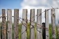 Fence With Barbed Wire Royalty Free Stock Photo