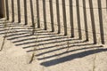 Fence on beach Royalty Free Stock Photo