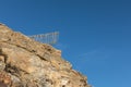 Fence after cliff collapse