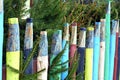 Fence of colorful pencils Royalty Free Stock Photo