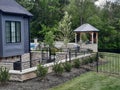 Fence, Concrete, Masonary, Railing, Gazebo Royalty Free Stock Photo