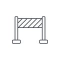 Fence construction thin line icon. Linear vector symbol Royalty Free Stock Photo
