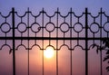 Fence creates a nice silhouette at sunset time