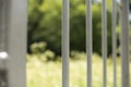 Fence in detail. Fence around house. Barrier for outsiders Royalty Free Stock Photo